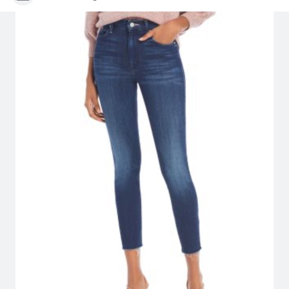 NWOT MOTHER Dark Blue Skinny Jeans 34